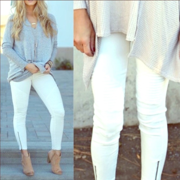 Pants - 📣🚨💥SUMMER FLASH SALE💥🚨📣White Moto Jegging